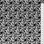 rózsa - jardin noir - geometric roses in jet - designer pamutvászon méteráru