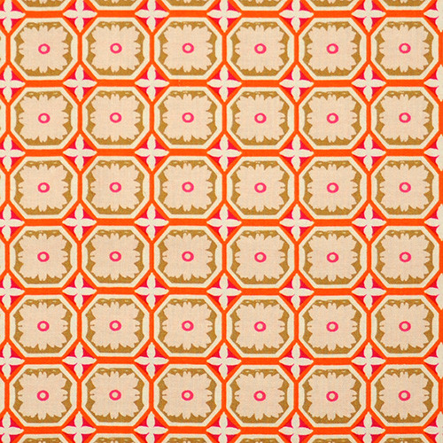 orient - lattice in sunset - designer pamut méteráru