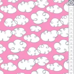 wings n things - clouds in primrose - designer pamut méteráru