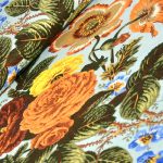 nyári csokor - Kaffe Fassett collective - summer bouquet in brown - designer pamut méteráru