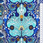 persia - persian damask in lapis - designer pamut méteráru