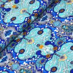 persia - persian damask in lapis - designer pamut méteráru
