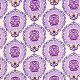 quill essex - medallions in eggplant - designer lenvászon textil