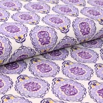 quill essex - medallions in eggplant - designer lenvászon textil