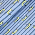korokodil - croco on jeans stripes - mintás BIOPAMUT jersey méteráru