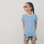 korokodil - croco on jeans stripes - mintás BIOPAMUT jersey méteráru