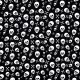 apró koponyák - mini skulls in black - európai pamut puplin méteráru méteráru
