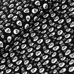 apró koponyák - mini skulls in black - európai pamut puplin méteráru méteráru