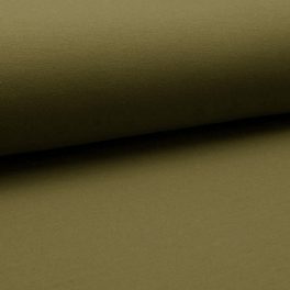 oliva zöld - elasztikus pamut fésült futter méteráru
