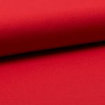 piros színű elasztikus pamut jersey anyag - red