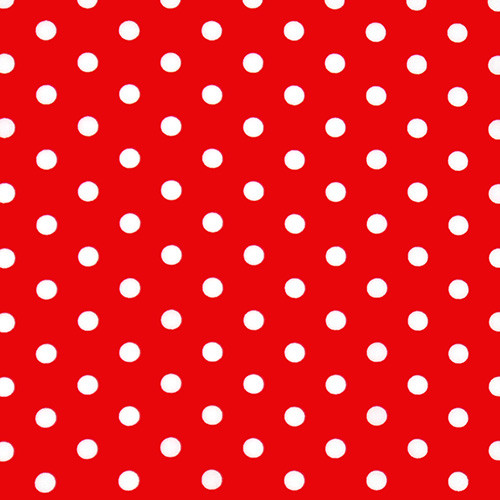 polka dot in red - designer pamut puplin méteráru