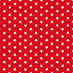 little stars on red - európai pamut puplin méteráru méteráru