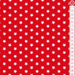little stars on red - európai pamut puplin méteráru méteráru