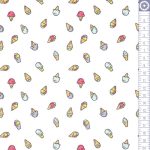 fagyi - tiny icecream on white - európai pamut puplin méteráru