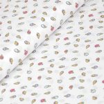 fagyi - tiny icecream on white - európai pamut puplin méteráru