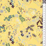 titkos kert - organic garden - secret garden in yellow - európai biopamut puplin méteráru