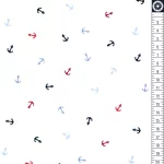 kis horgony - small anchors on white - európai pamut puplin méteráru