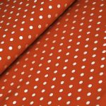 pöttyök - polka dot in terra - európai pamut puplin méteráru