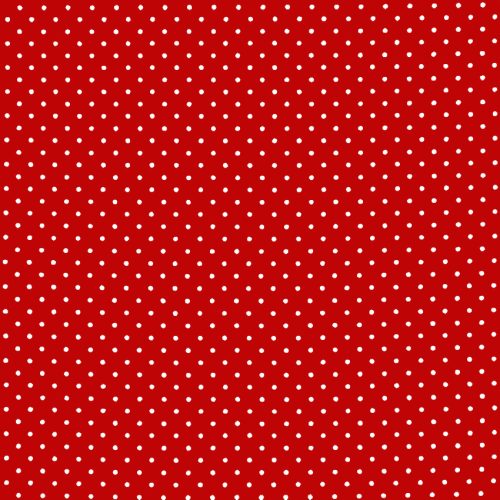 apró pöttyök - small polka dot in red - európai pamut puplin méteráru
