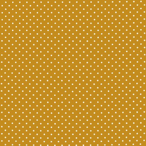 small polka dot in ocher - európai pamut puplin méteráru