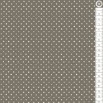 apró pöttyök - small polka dot in taupe - európai pamut puplin méteráru