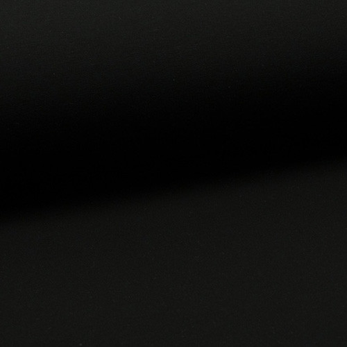 fekete - elasztikus pamut fésült futter méteráru