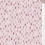 ovális pöttyök - organic - beans in old rose - designer biopamut méteráru