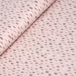 ovális pöttyök - organic - beans in old rose - designer biopamut méteráru