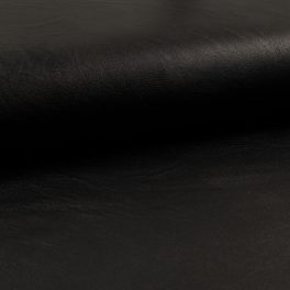 metallic leather - black - textilbőr méteráru