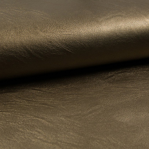 metallic leather - bronze - textilbőr méteráru
