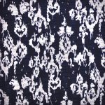 ikat navy - krepp méteráru - seersucker
