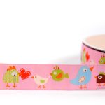 happi birds - szövött szalag