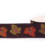 burgundy leaves - szövött szalag