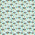 strucc - camel bird in mint - mintás pamut jersey méteráru