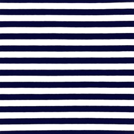 stripes navy and white - mintás jersey méteráru