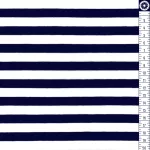 stripes navy and white - mintás jersey méteráru
