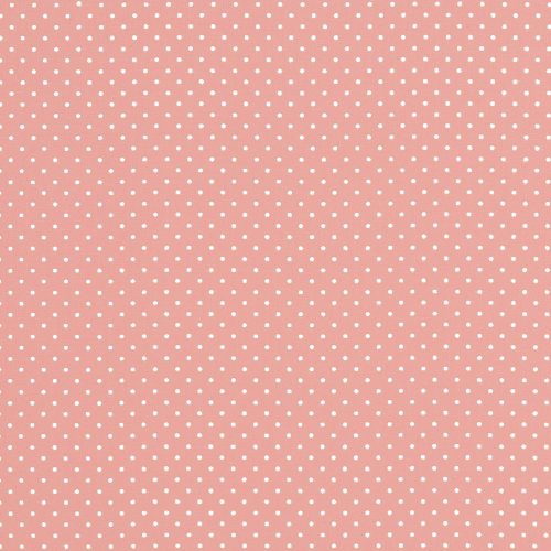 small polka dot in rose - európai pamut puplin méteráru
