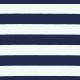 horizontal stripes - navy and white - ~2,5 cm - európai pamut puplin méteráru