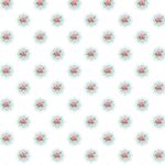 rózsa - doily rose on white  - európai pamut puplin méteráru