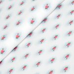 rózsa - doily rose on white  - európai pamut puplin méteráru