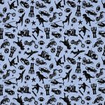 boys favourites in light grey melange - mintás elasztikus szabadidő / jogging méteráru - fésületlen