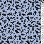 boys favourites in light grey melange - mintás elasztikus szabadidő / jogging méteráru - fésületlen