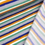 csíkok - retro stripes in light grey - mintás elasztikus fésült sweat méteráru